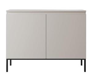 Selsey Comò Armadietto 100 cm 2 ante 4 scomparti tortora gambe nere Bemmi