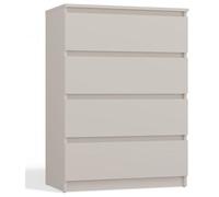 Selsey Comò Malwa 97 x 70 x 40 cm - Quattro ampi cassetti - Frontale senza maniglie - Robusto truciolato laminato 16 mm - Design cashmere - Ideale per camera da letto