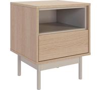 Selsey Comodino Camera da Letto 45 cm - Comodino Moderno con Cassetto e Vano Aperto, Tavolino da Letto su Gambe in Metallo, Comodino Piccolo Design Contemporaneo, Prodotto in Europa