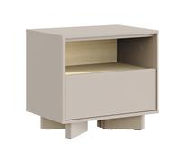 Selsey Comodino camera da letto 50 cm Cachemire Rovere Vicenza - comodino moderno con cassetto e nicchia aperta, tavolino da letto elegante, comodini camera da letto moderni