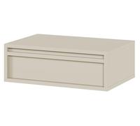 Selsey Comodino Per Camera Da Letto Con Cassetto Comodino Da Notte Sospeso Stile Moderno 50 cm Beige Grigio Evo