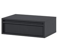 Selsey Comodino Per Camera Da Letto Con Cassetto Comodino Da Notte Sospeso Stile Moderno 50 cm Nero Evo