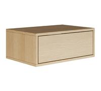 Selsey Comodino Sospeso Framme 50 cm Lindberg-Eiche Elegante e Minimalista per Camera da Letto Cassetto Spazioso Push to Open Design Unico con Venature - Pannello Laminato 16mm