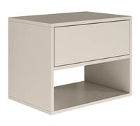 Selsey Comodino Sospeso Framme 50 cm Minimalista per Camera da Letto in Kaschmir Mensola con Cassetto Spazioso Sistema Push to Open Venature Naturali Uniche