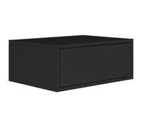 Selsey Comodino Sospeso Framme 50 cm Schwarz Elegante e Minimalista per Camera da Letto Cassetto Spazioso Push to Open Design Unico con Venature - Pannello Laminato 16mm