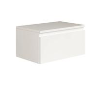 Selsey Comodino Sospeso Larghezza 49 cm Bianco Camera da Letto Design Moderno e Minimalista Mensola con Cassetto Pulizia Facile Compatibile con Robot Portata 8kg Resistente