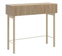 Selsey Consolle Ingresso Stand 90 x 80 cm con Cassetto A Lamelle su Piedi in Legno Rovere Oliato Nolie