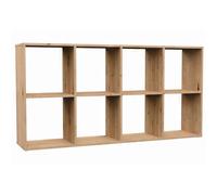 Selsey Malax mensola da parete 75x147x30 cm, 8 scomparti, legno laminato, rovere lavorato a mano, stile moderno/classico, modulare alto/basso, autoassemblaggio.