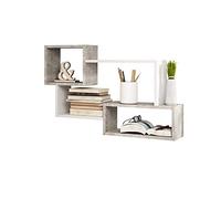 Selsey Mensola pensile, Grigio, 54.0 x 87.0 x 18.0 cm