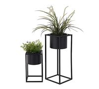 Selsey Mikandra - Set di 2 vasi da fiori, 53 cm, con supporti, stile moderno