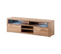 Selsey MARIO - Mobile TV/Porta TV Stile Moderno/Tavolino TV per Salotto / 140cm / LED/Quercia Dorata