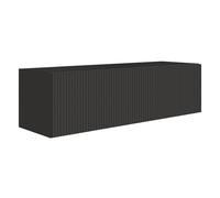 Selsey Mobile Porta TV Sospeso Nero Opaco Larghezza Totale 100 cm - Mobile TV Moderno con 2 Vani, Ante a Ribalta, MDF e Pannelli Laminati, Design Elegante per Soggiorno o Camera