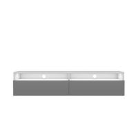 Selsey Mobile TV, Bianco Opaco/Grigio Lucido, 140 x 30 x 31