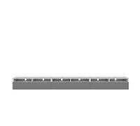 SELSEY REDNAW - Mobile TV moderno con 3 cassetti, 300 cm, colore: bianco opaco/grigio lucido