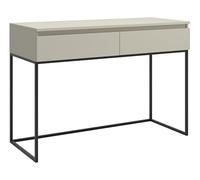 Selsey Scrivania per computer con 2 cassetti, struttura in metallo, 120 x 50 x 80 cm, tortora con gambe nere