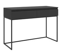 Selsey Scrivania per computer con 2 cassetti, telaio in metallo, 120 x 50 x 80 cm, nero con gambe nere