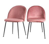 SELSEY Set di 2 sedie, Rosa, 50 x 78 x 52
