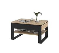 Selsey Tavolino Basso, Rovere Artisan/Nero, 55,6 x 100 x 70