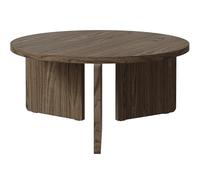 Selsey Tavolino da salotto, tavolino da caffè, rotondo, 85 cm, colore: noce preffines