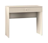 Selsey Tavolo da toeletta Caletto - Elegante tavolo da toeletta 92 cm di larghezza - con cassetto - Elegante decorazione a lamelle e maniglie dorate - Durevole resistente all'umidità e ai graffi per