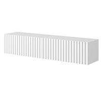 Selsey Telire - Armadio RTV, bianco con frontali a lamelle, 140 cm