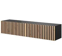 Selsey TELIRE- Mobile TV - 140 cm - colore corpo: nero, colore frontale: rovere artisan + nero