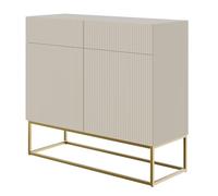 Selsey VELDIO - Cassettiera a due ante - 100 cm - con due cassetti - taupe (grigio-beige)