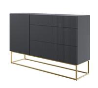 Selsey VELDIO - Cassettiera a un'anta - 140 cm - nero