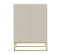 Selsey VELDIO - Cassettiera alta a due ante - 90 cm - taupe (grigio-beige)