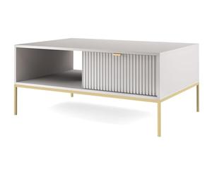 Selsey Vellore Tavolo Basso, Engineered Wood, Grigio, 104 cm Lunghezza