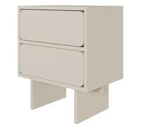 Selsey Wuwu - Comodino con 2 cassetti, apertura a sfera, colore: grigio/beige