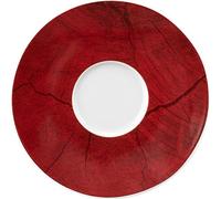 Seltmann 001.753896 Life - Set di 6 piattini in porcellana, rotondi, diametro: 16,4 cm, altezza: 1,9 cm, colore: Rosso