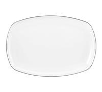 Seltmann 001.755629 Lido Black Line - Piatto rettangolare, 35 x 24 cm, colore: Nero