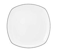 Seltmann Lido - Piatto quadrato, 26 cm, 6 pezzi, colore: Nero