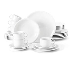 Seltmann Weiden 001.716175 Compact - Servizio da tavola da 30 pezzi, colore: Bianco