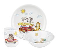 Seltmann Weiden 001.728609 Flinke Flitzer Compact - Set di stoviglie per Bambini, 3 Pezzi, in Porcellana
