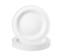Seltmann Weiden Beat Color Glaze - Set di 6 piatti da colazione in porcellana, ø 23,3 cm, piatto da dessert e piatto da torta in rilievo, colore: Bianco