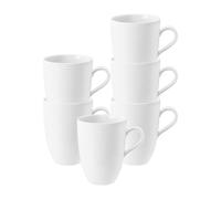 Seltmann Weiden Beat - Set di 6 tazze con manico, 350 ml, in porcellana, colore: Bianco