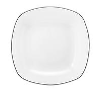 Seltmann Weiden Lido Black Line Piatto Da Zuppa Quadrato 21 Cm