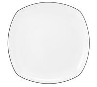 Seltmann Lido - Piatto quadrato, 26 cm, 6 pezzi, colore: Nero