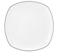 Seltmann Lido - Piatto quadrato, 26 cm, 6 pezzi, colore: Nero