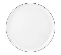 Seltmann Weiden Lido - Piatto Rotondo in Porcellana Dura, 26,2 x 26,2 x 2,4 cm, Colore: Nero