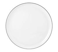 Seltmann Weiden Lido - Piatto Rotondo in Porcellana Dura, 26,2 x 26,2 x 2,4 cm, Colore: Nero