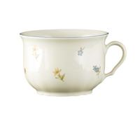 Seltmann Weiden Marie Luise - Tazza da colazione con motivo di mazzi di fiori, 0,35 l, lavabile in lavastoviglie e adatta al microonde, colore avorio, rif.: 30308