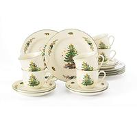 Seltmann Weiden - Servizio da caffè Marieluise Weihnachten, 18 Pezzi, in Porcellana Dura, 18.1 x 24 x 43 cm, Colore: Verde/Multicolore
