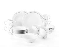 Seltmann Weiden Trio Highline - Set da colazione 18 pezzi, 6 persone, colore: grigio/nero
