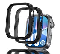 Seltureone 2 cover compatibile per Huawei Watch Fit 4 con protezione dello schermo, in policarbonato rigido, 360°, antigraffio, anti-polvere, ultra sottile, nero (opaco)