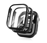 Seltureone 2 Pezzi Custodia per Apple Watch 10 42mm Custodia Protettiva con Protezione Dello Schermo, PC Duro 360° Tutto Intorno Anti Graffio Anti Polvere Custodia Protettiva Ultra Sottile - Nero