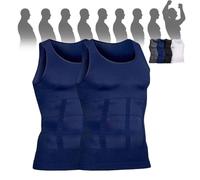 Selure Shaping Tank Men,Selure Compression Shirt,Compression Shaping Tank 2.0 Top Mens Big And Tall(2 Blue,X-Large)