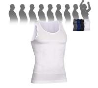 Selure Shaping Tank Men,Selure Compression Shirt,Compression Shaping Tank 2.0 Top Mens Big And Tall(White,X-Large)